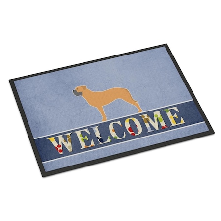 Carolines Treasures 24 x 36 in. Bullmastiff Welcome Indoor or Outdoor Mat BB5575JMAT